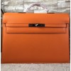 Hermes epsom orange - silver hardware 38cm