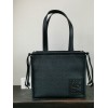 Loewe Cushion Tote Anagram calfskin black small bag