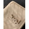 YSL Niki leather wallet-on-chain beige bag