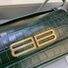 Balenciaga Gossip Small Green Crocodile Bag
