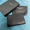 YSL Cassandre all black small envelope wallet