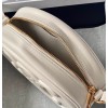 Celine Oval Cuir Triomphe white calfskin bag