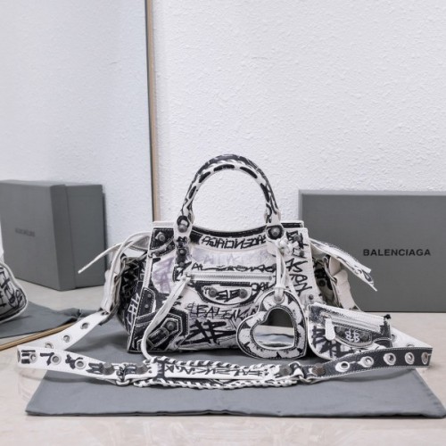 BALENCIAGA Neo Cagole City XS leather tote bag