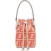 Fendi FF Mon Tresor Mini Bucket Bag In Beige Calfskin