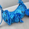 Balenciaga Le Cagole Blue Velvet Bag