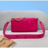 Fendi Baguette Pink Velvet 26cm Bag