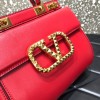 Valen Garavani Small Rock-stud Alcove Red Leather Bag