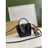 Burberry Monogram Motif Bucket Bag - White/ Black/ Red