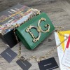 D&G Nappa leather DG Girls shoulder bag in green