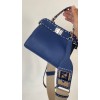 Fendi Peekaboo Iconic mini blue leather bag