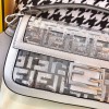 Fendi Silver PVC Transparent Sequin Baguette Bag