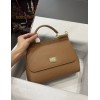 DOLCE & GABBANA Small Brown Dauphine Sicily Bag