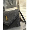 YSL Gaby Satchel Black Suede & Shearlin Bag