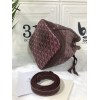 Goyard bucket red leather bag