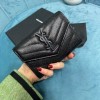 YSL Cassandre all black small envelope wallet