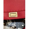 Fendi Peekaboo Togo Red leather bag