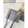 DG Logo mini black leather shoulder bag