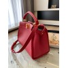 Fendi Peekaboo Togo Red leather bag