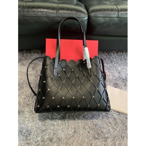 Valentino Garavani Beehive black - silver hardware tote bag