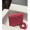 DG calfskin logo pink crossbody bag