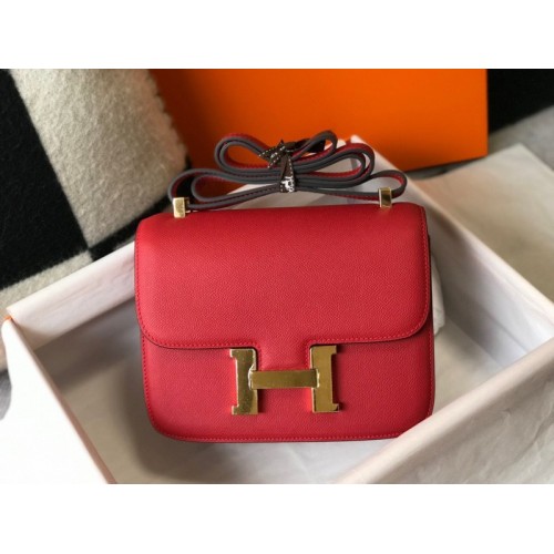 Hermes Constance 24 Red Epsom Gold Bag