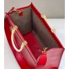 Fendi Sunshine Red Leather Tote Bag 36cm