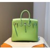 Hermes togo green mint crocodile 25cm