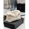 YSL Puffer Merino Shearling & Lambskin White 29cm