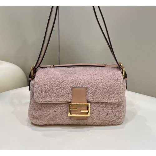 Baguette Multi Pink sheepskin bag