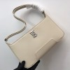 Leather TB White Shoulder Bag