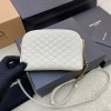 YSL Gaby white quilted-leather cross-body bag