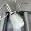 Balenciaga Hourglass Small White - Crystal Logo Bag