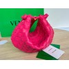 Bottega Veneta Turn Medium Pink Intrecciato Leather Bag