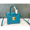 Valentino Garavani One Stud Blue Leather Bag