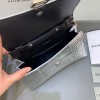 Balenciaga Hourglass Chain Silver Wallet