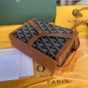 Goyard Minaudiere Coated Brown Canvas Bag