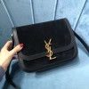 YSL Solfeino black suede shoulder bag