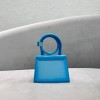 Jaquemus Le Chiquito blue leather 18cm bag