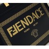 FENDI Sunshine Fendace Printed Black Shopper Bag
