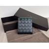 Bottega Veneta woven black green leather wallet