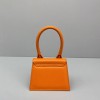 Jacquemus mini tote bag orange leather 12cm