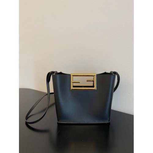 Fendi Way small leather tote black