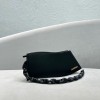 Jacquemus La Vague leather black shoulder bag