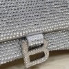 Balenciaga Hourglass S Rhinestone Silver Bag