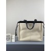 Loewe Cushion Tote in Anagram calfskin black small bag