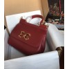 DG dauphine leather Sicily bag in red 25cm