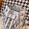 Fendi Silver PVC Transparent Sequin Mini bucket bag