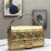 Fendi BAGUETTE Golden leather bag 26cm