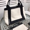 Balenciaga Cream Black Cabas 30