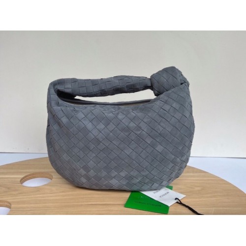 Bottega Veneta Large Ladies Jodie Hobo Grey Suede Bag